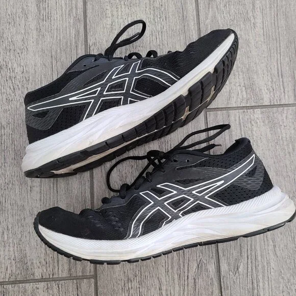 ASICS Amplica running shoes black white womens size 8.5 wide - Picture 7 of 14